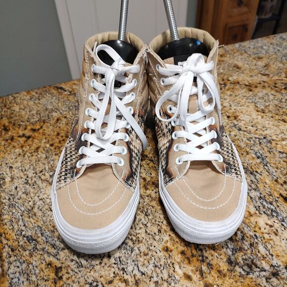 Vans Sk8-Hi Sneakers Tan/Pattern Women's 8 Mens 6.5 #721454 - Picture 11 of 15